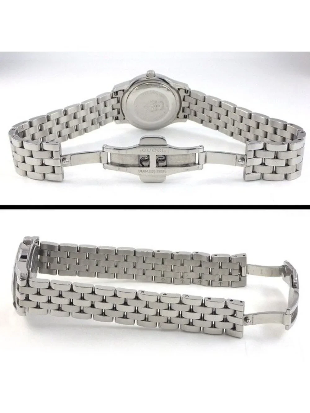 Gucci Watch Class Sherry Line White Dial Date SS Quartz Analog